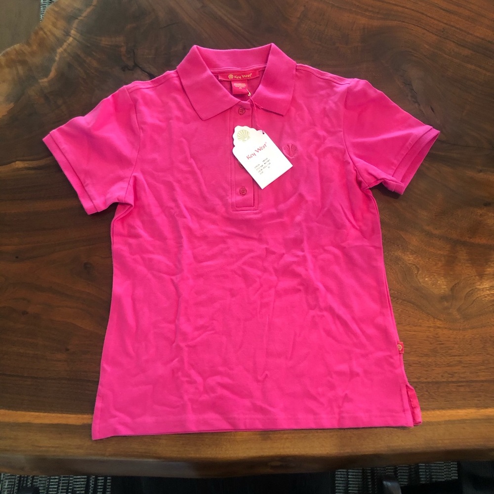 Hot Pink a Fuchsia Polo Shirt Top